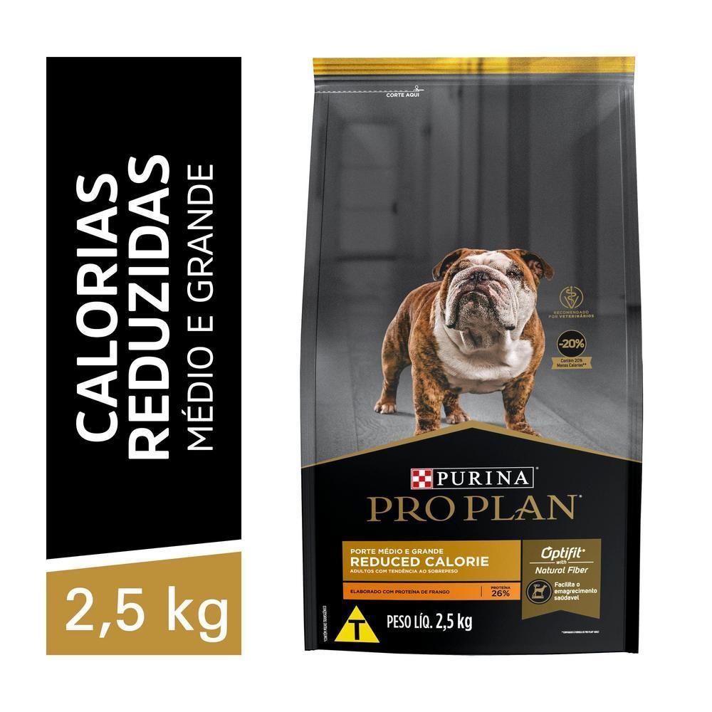 Ração PRO PLAN Calorias Reduzidas Cães Adultos Médios e Grandes 2,5kg