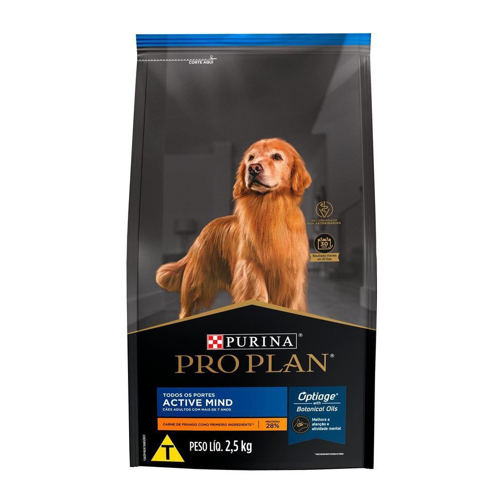 Ração PRO PLAN Mente Ativa Cães Adultos 7+ Frango 2,5kg