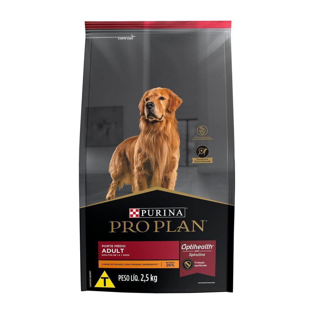 Ração PRO PLAN Cães Adultos Médios Frango 2,5kg