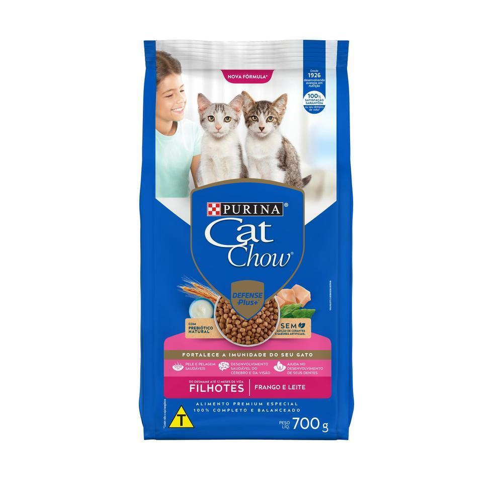 Ração CAT CHOW Gatos Filhotes Frango e Leite 700g