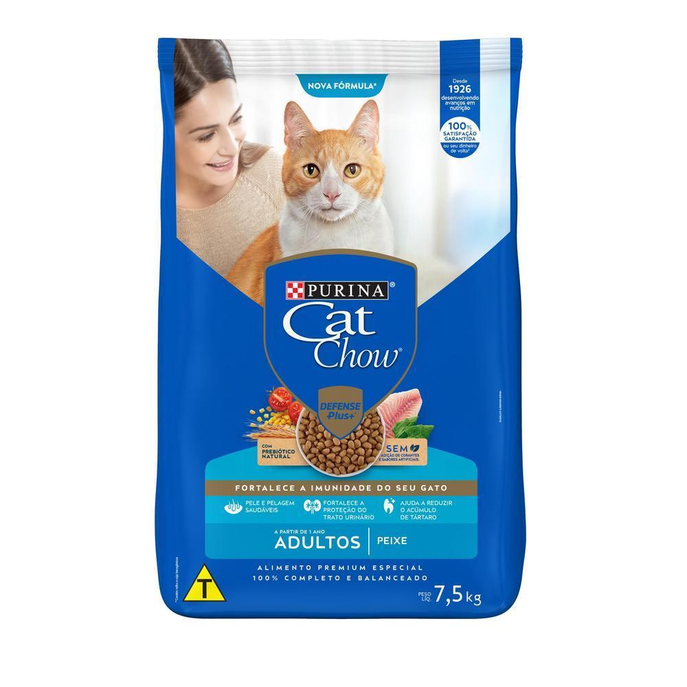 Ração CAT CHOW Gatos Adultos Peixe 7,5kg