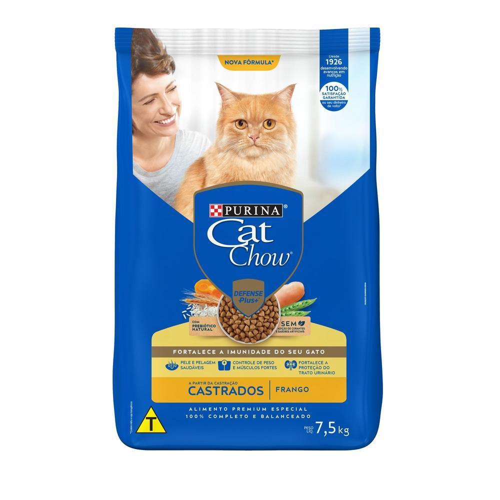 Ração CAT CHOW Gatos Castrados Frango 7,5kg