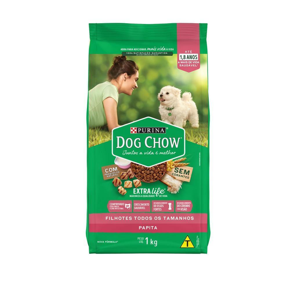 Ração DOG CHOW Cães Filhotes Carne, Frango e Arroz 1kg