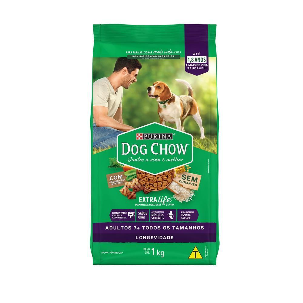 Ração NESTLÉ PURINA DOG CHOW EXTRALIFE Senior Carne, Frango e Arroz 1kg