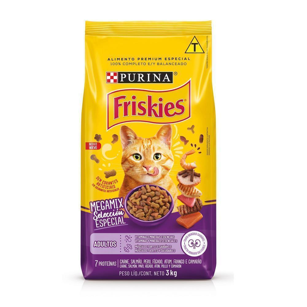 Ração FRISKIES gatos adultos Megamix 3kg