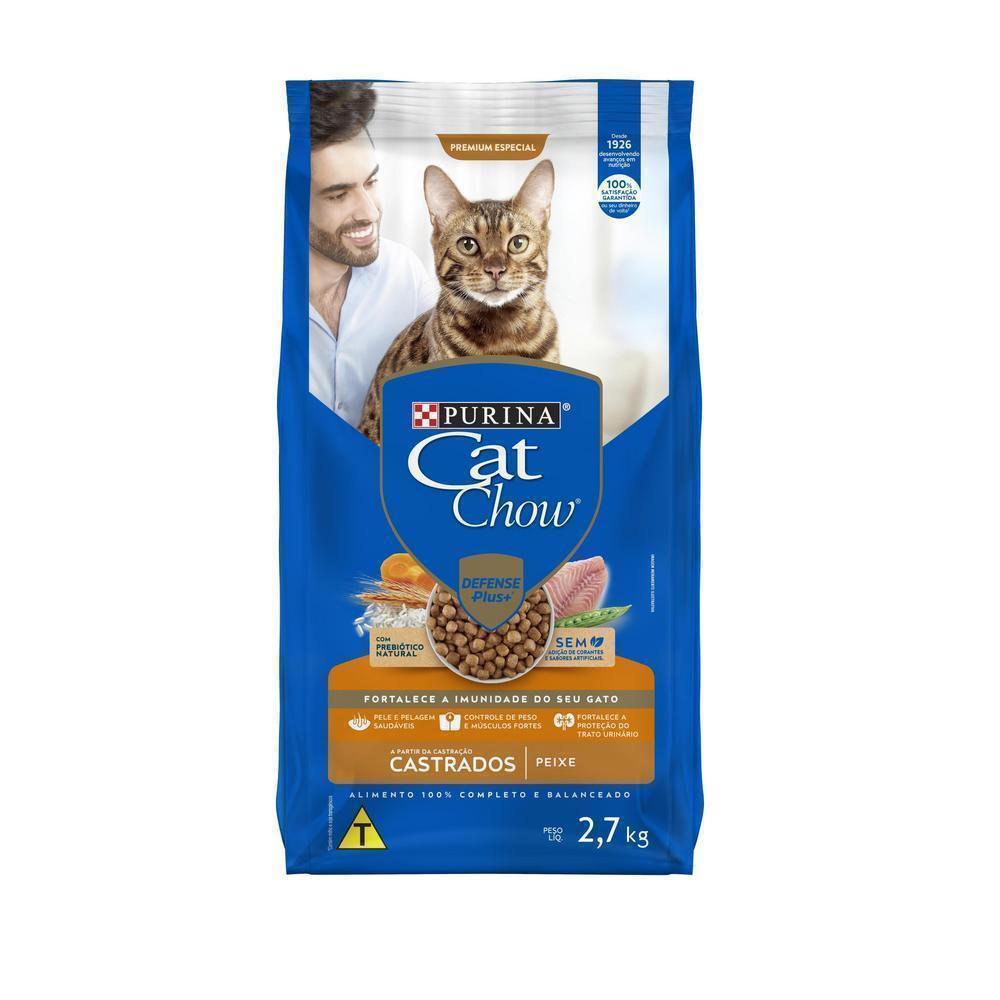 Ração CAT CHOW Gatos Castrados Peixe 2,7kg
