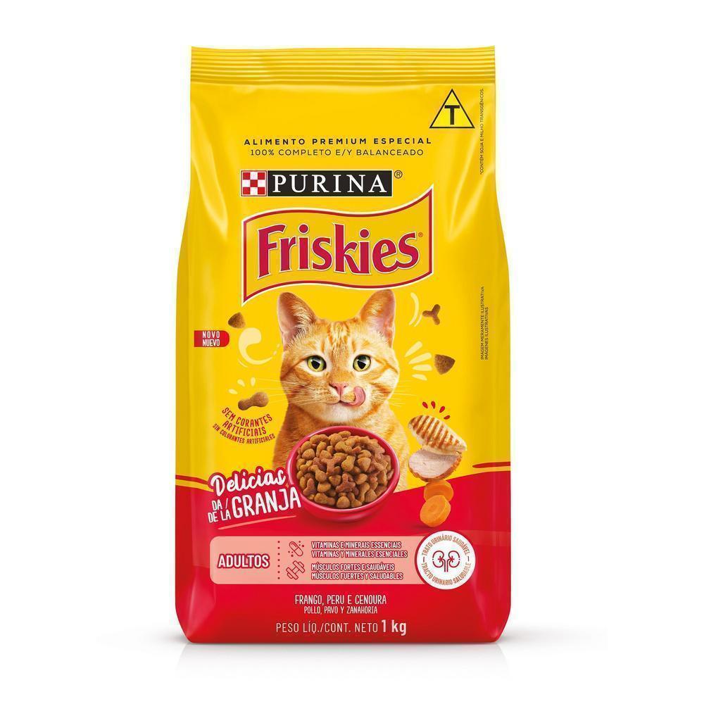 Ração FRISKIES gatos adultos frango - Delícias da Granja 1kg