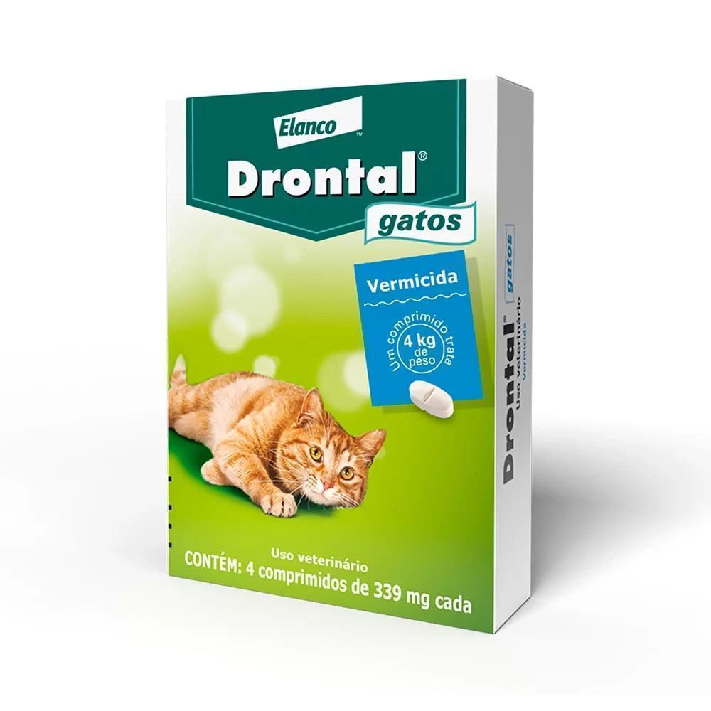 Vermífugo Drontal Gatos de 4 Kg C/4 Comprimidos