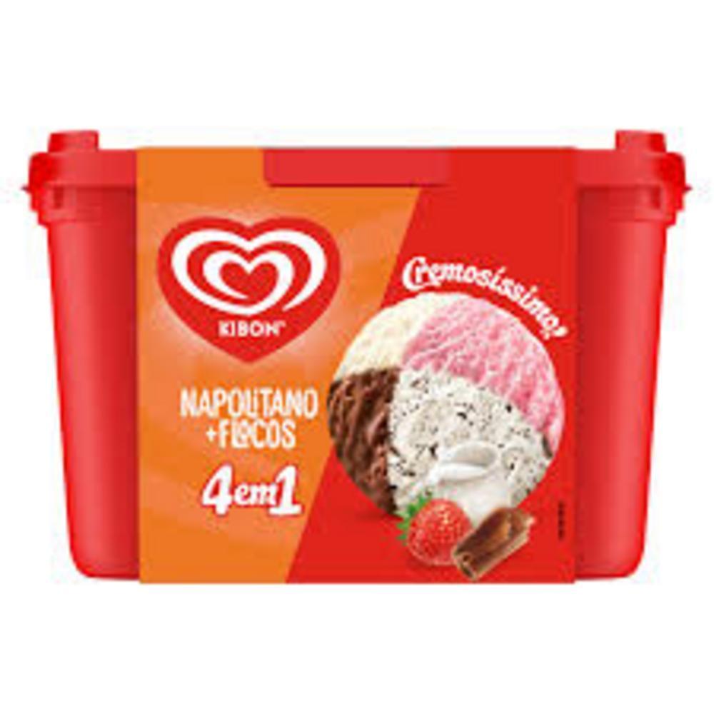 Pote Kibon Cremosíssimo 4 em 1 Napolitano com Flocos 2L