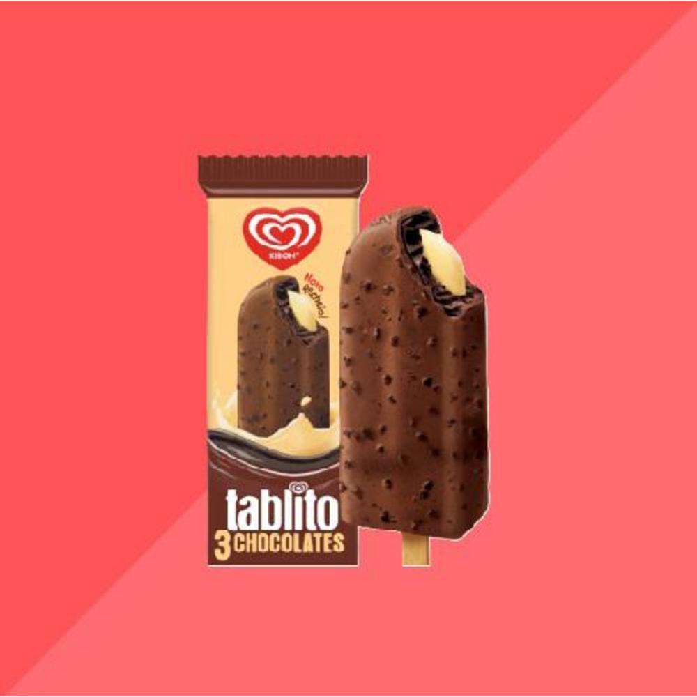 Picolé Tablito 3 Chocolates 61g