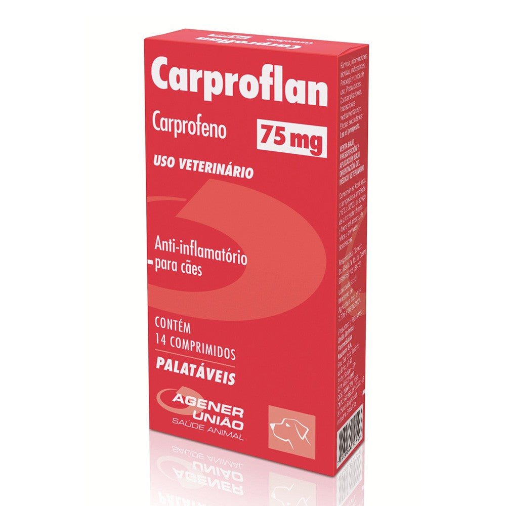 Anti-inflamatório Agener União Carproflan 75 mg - 14 Comprimidos
