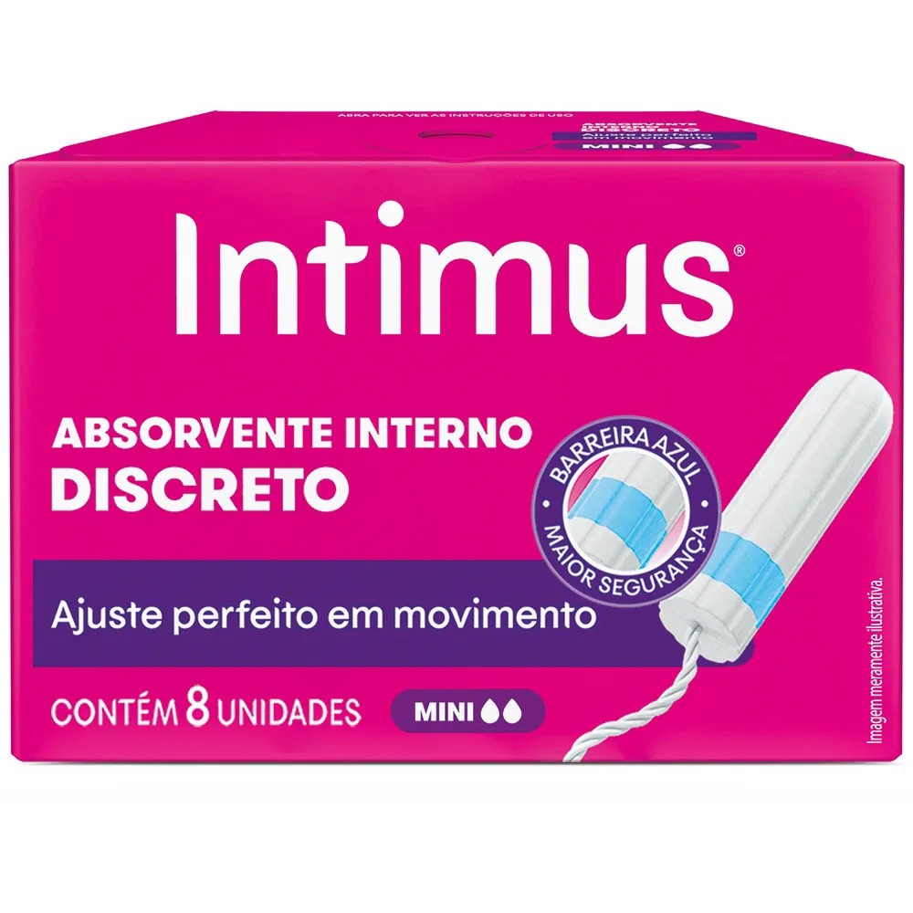 Absorvente Interno Intimus Discreto Mini  8 Unidades