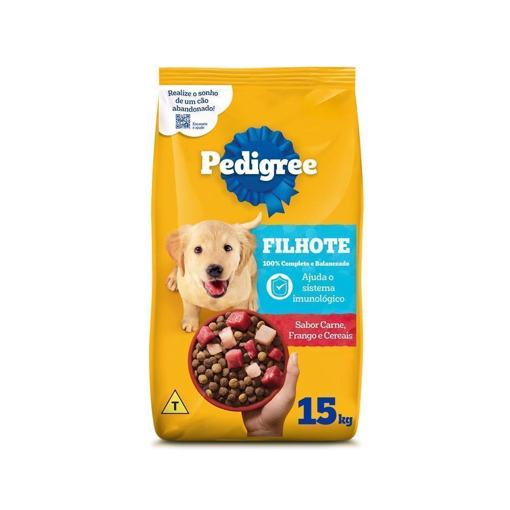 Ração Pedigree Carne Frango e Cereais Cães Filhotes 15 kg