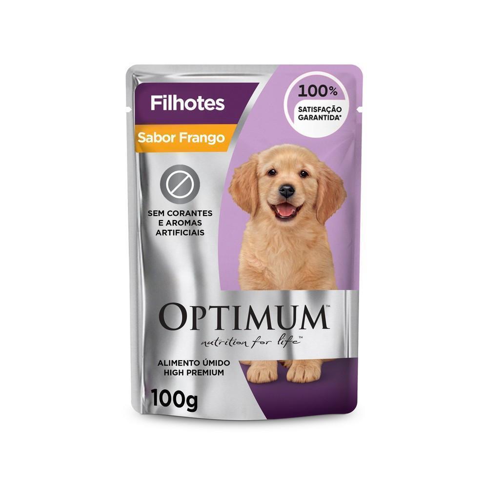 Ração Úmida Optimum Sachê para Cães Filhotes Frango 100 g
