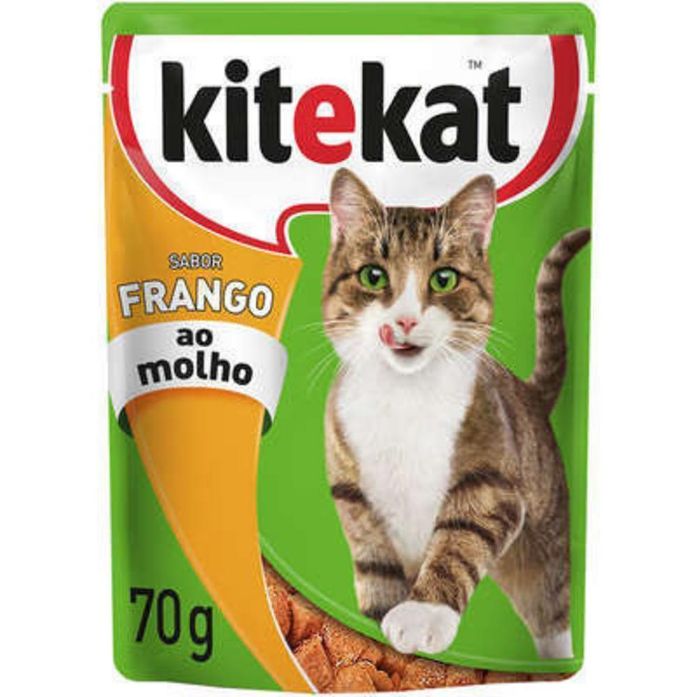 Ração Úmida para Gatos Adultos Kitekat Frango Ao Molho 70G