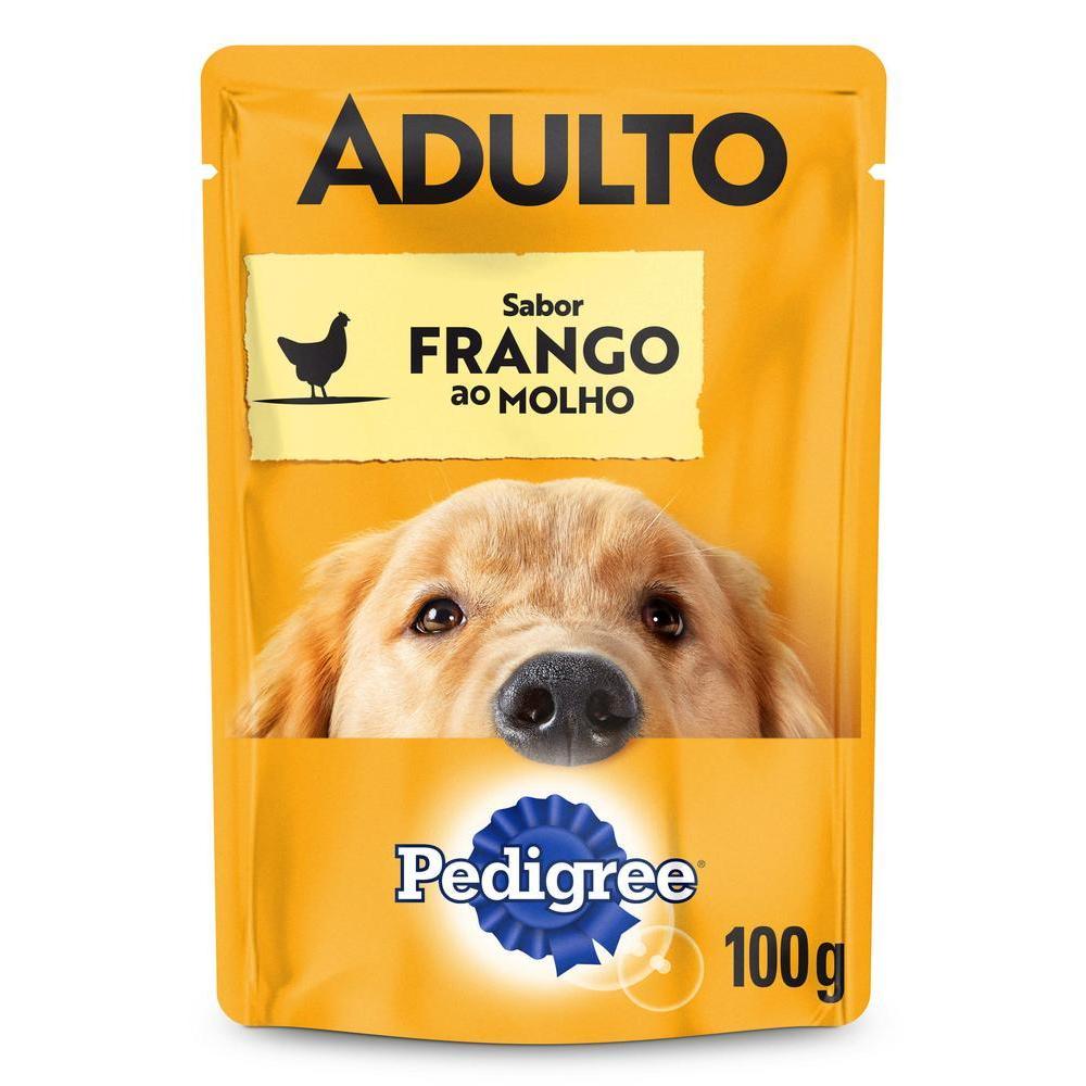 Ração Úmida Pedigree Sachê Frango ao Molho para Cães Adultos 100 g 15un