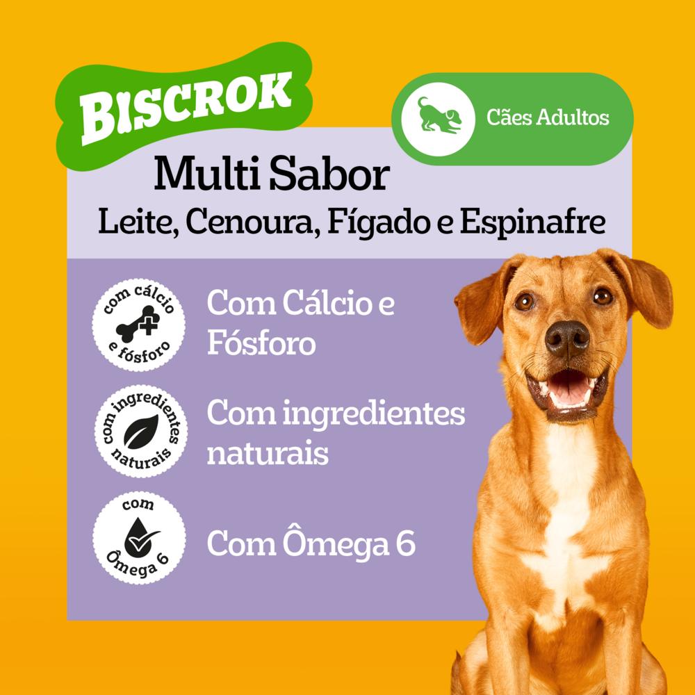 Biscoito Pedigree Biscrok Para Cães Adultos Multi 500 g