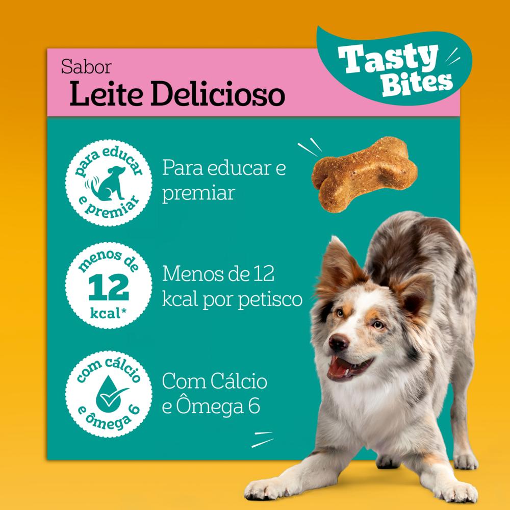 Petisco Pedigree Tasty Bites para Cães Adultos Sabor Leite Delicioso 80g
