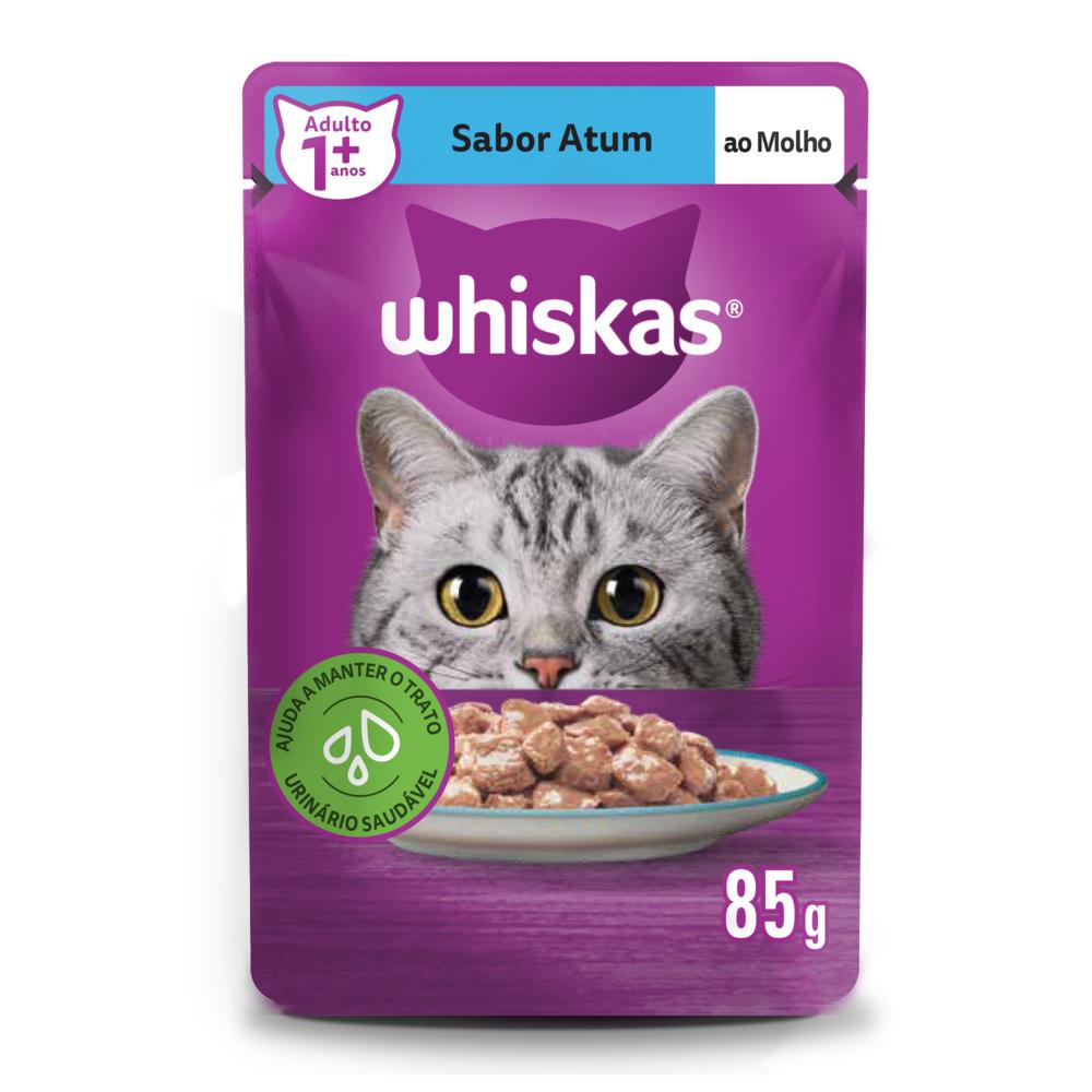 Ração Úmida Whiskas Sachê Atum ao Molho para Gatos Adultos 85 g 15un