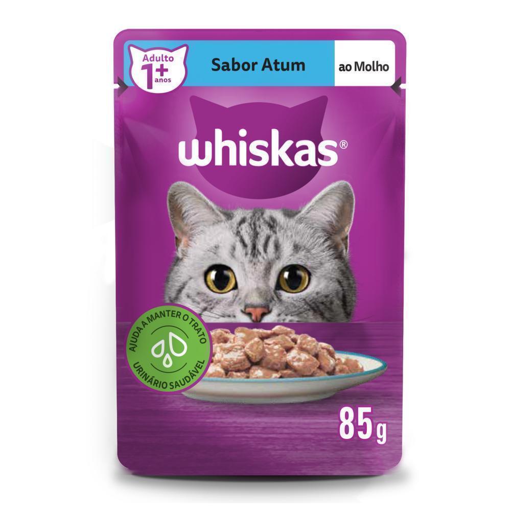 Ração Úmida Whiskas Sachê Atum ao Molho para Gatos Adultos 85 g