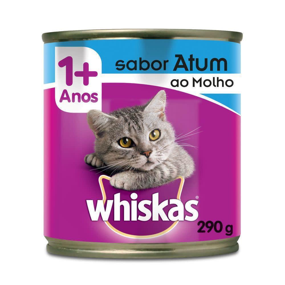 Ração Úmida Whiskas Lata Atum ao Molho para Gatos Adultos 290 g