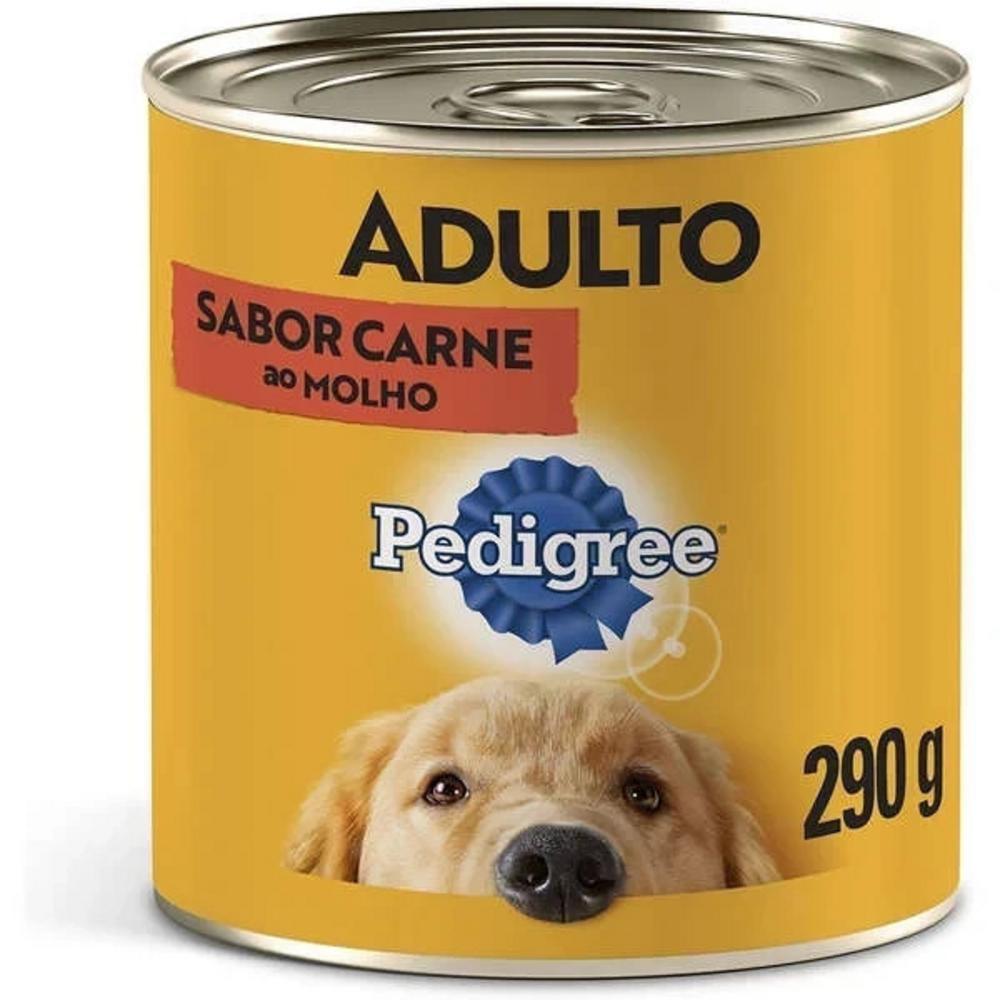 Ração Úmida Pedigree Lata Carne ao Molho para Cães Adultos 290g