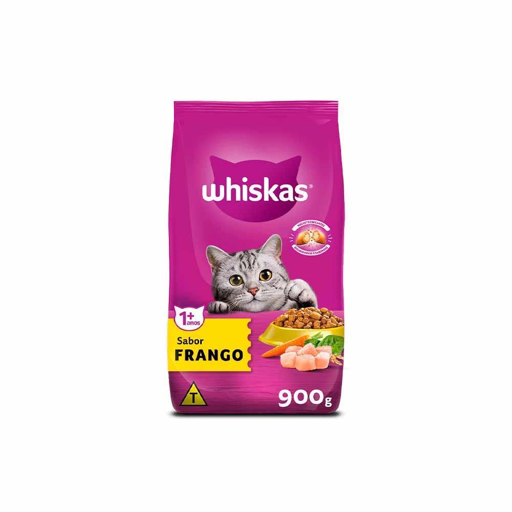 Ração Para Gatos Adultos Whiskas Frango 900g