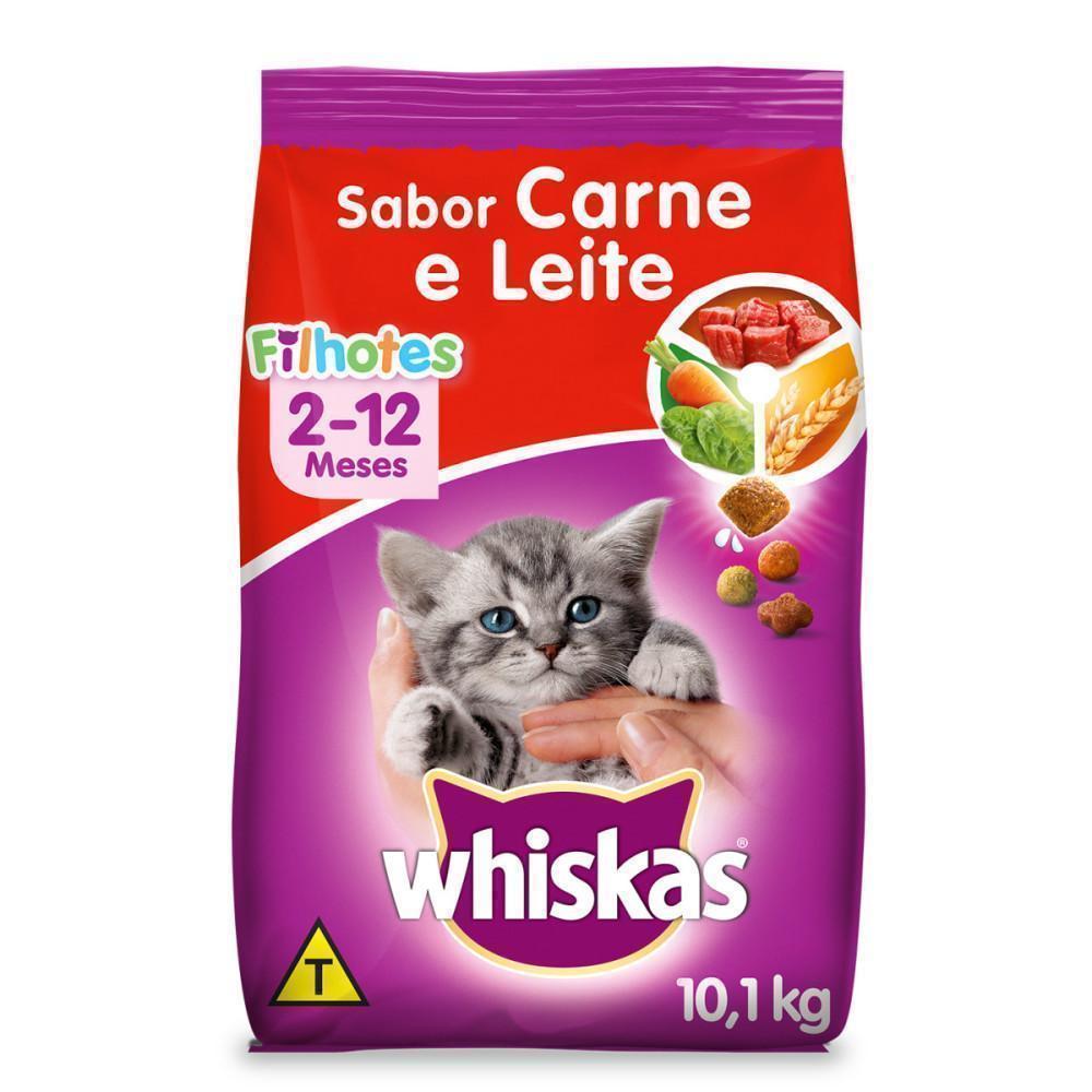 Ração Whiskas Carne e Leite Gatos Filhotes 900 g