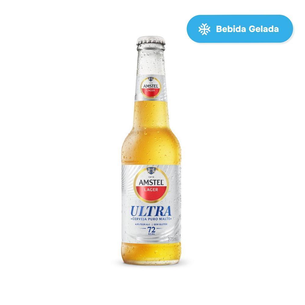 Amstel Ultra Cerveja Long Neck 275ml - Gelada