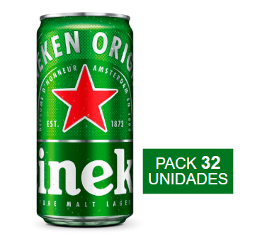 Cerveja Heineken Lata 269ml - Pack com 32 unidades