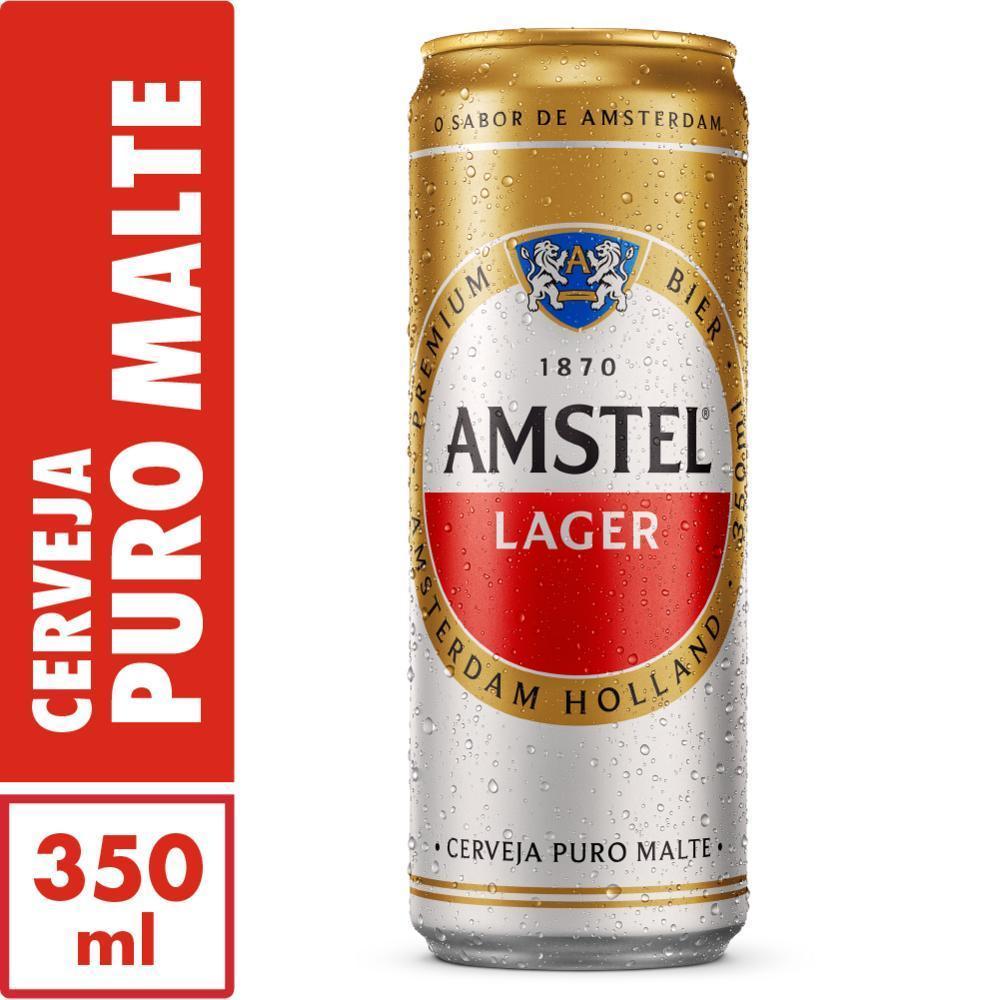 Cerveja Amstel Lata Sleek 350ml
