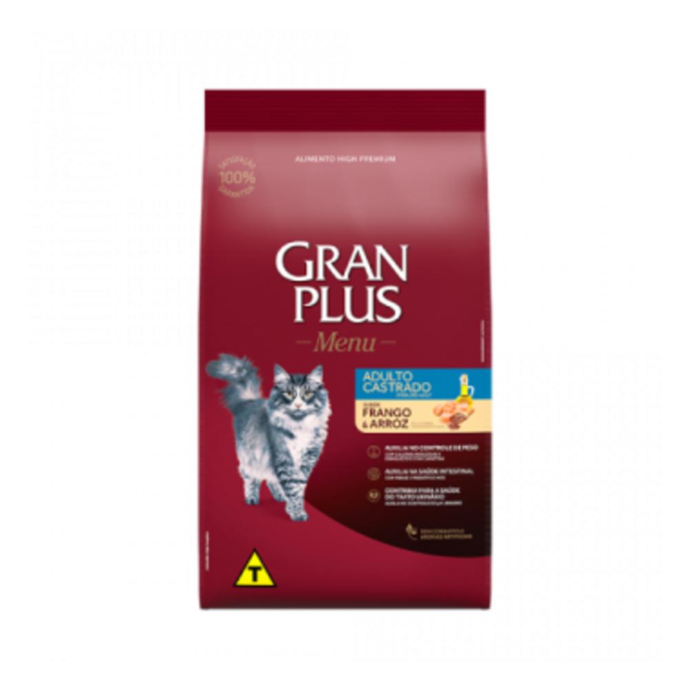 Ração pra Gatos Castrados Adultos GranPlus Frango e Arroz 1kg