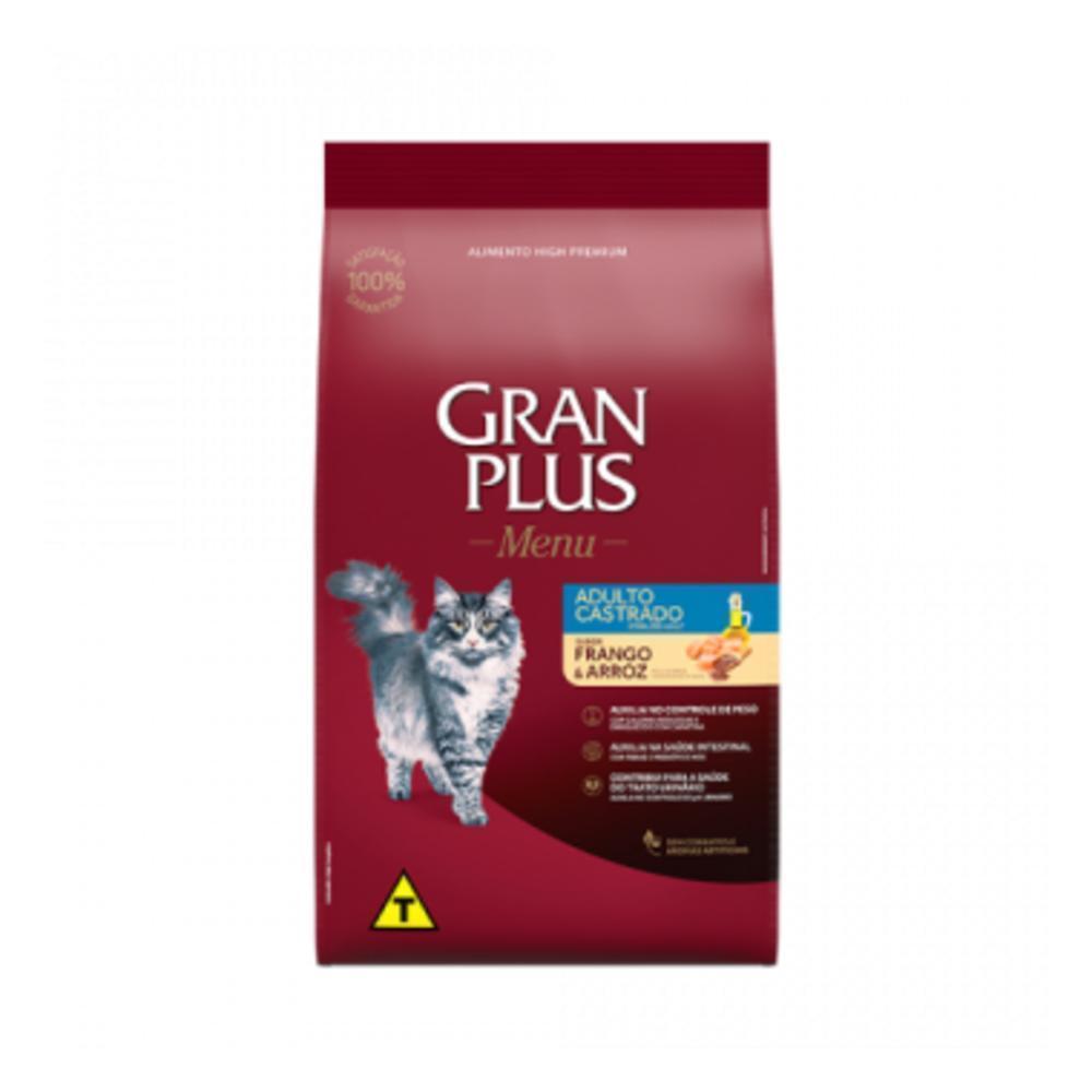 Ração pra Gatos Castrados Adultos GranPlus Frango e Arroz 3kg