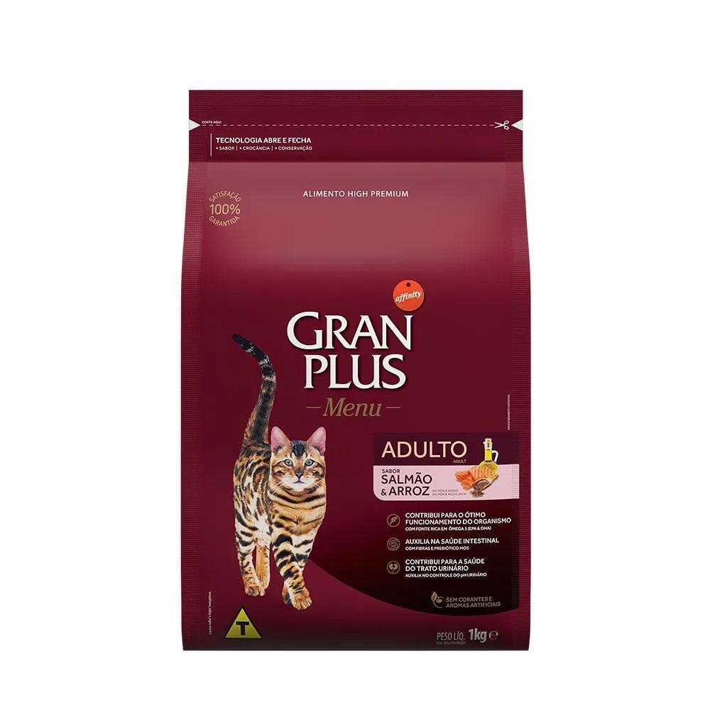 Ração pra Gatos Adultos GranPlus Salmão e Arroz 1kg