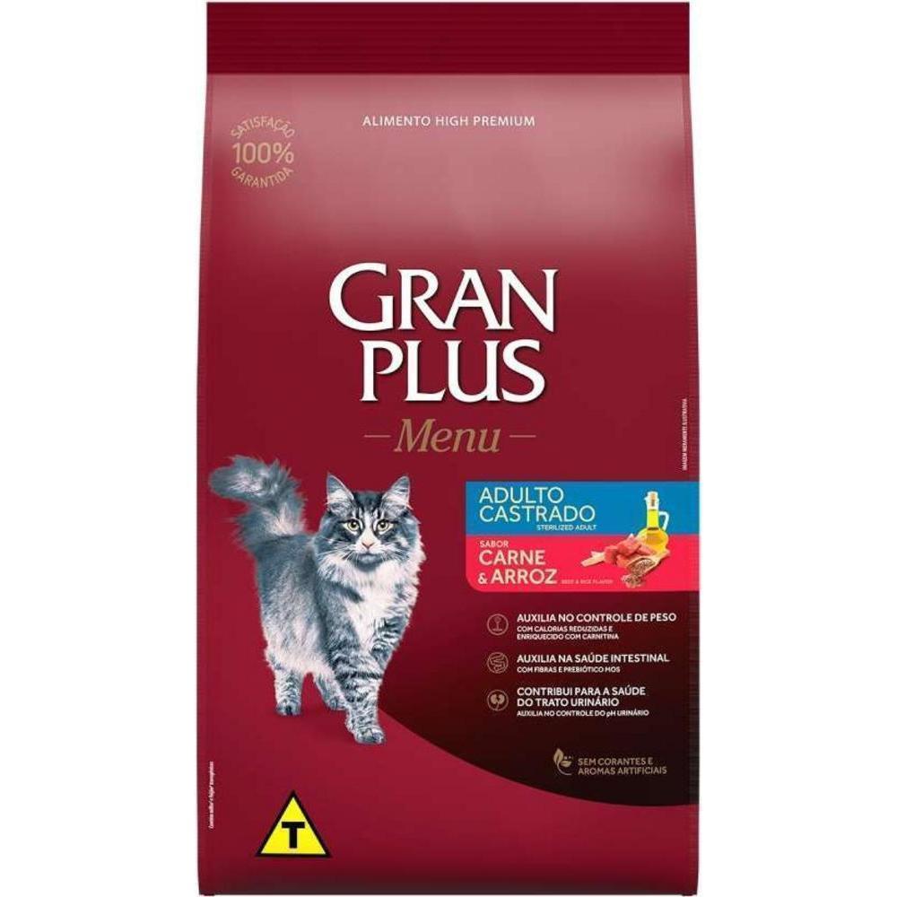 Ração para Gatos Castrados Affinity Granplus Carne e Arroz 3Kg