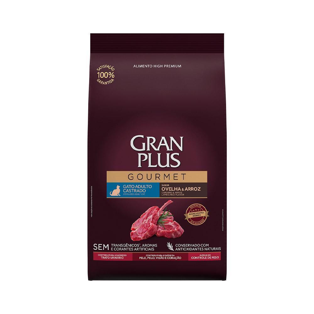 Ração GranPlus Gourmet para Gatos Castrados Sabor Ovelha e Arroz 10.1kg