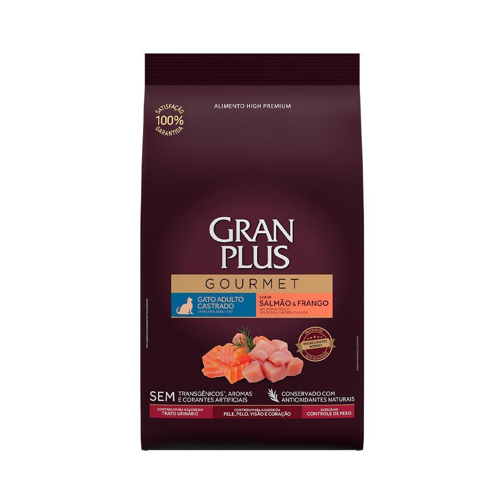 Ração para Gato Gourmet Gatos Castrado Salmão Gran Plus 10,1kg