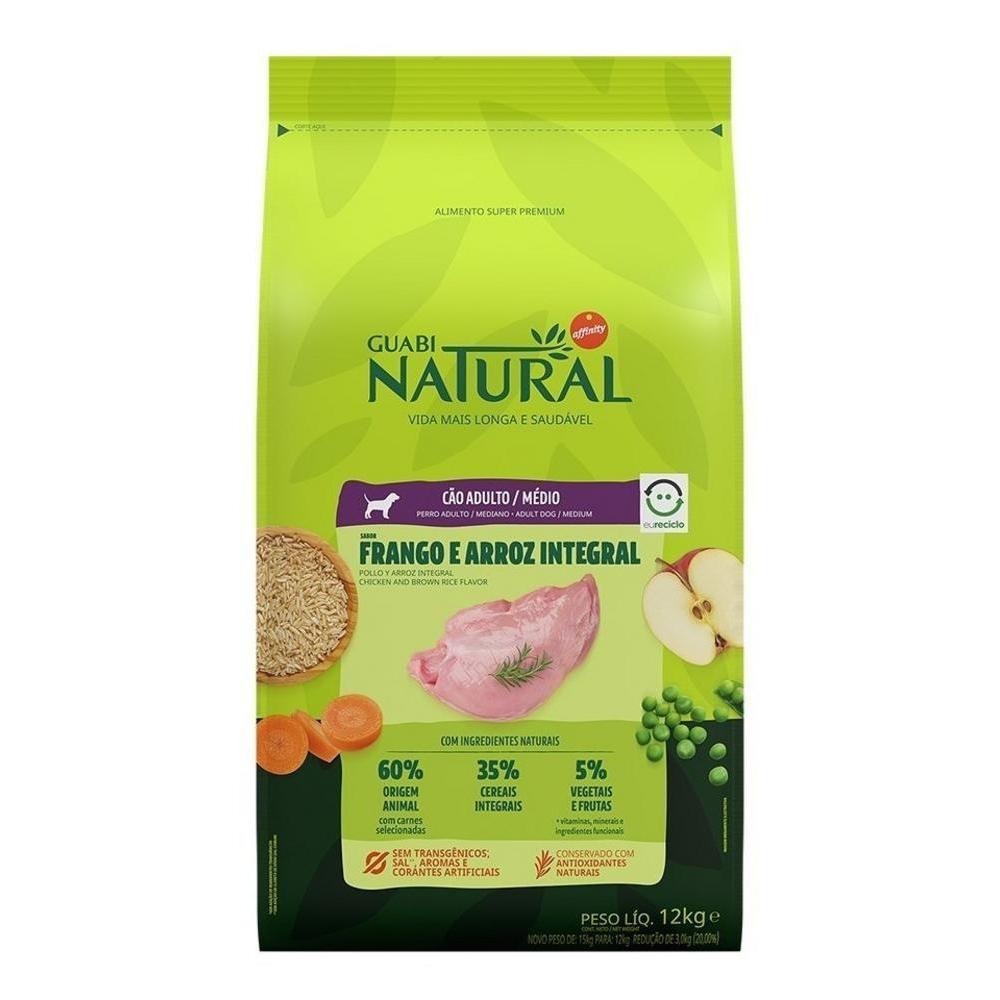 GUABI NATURAL ADULTO MEDIO FRANGO E ARROZ INTEGRAL 12KG