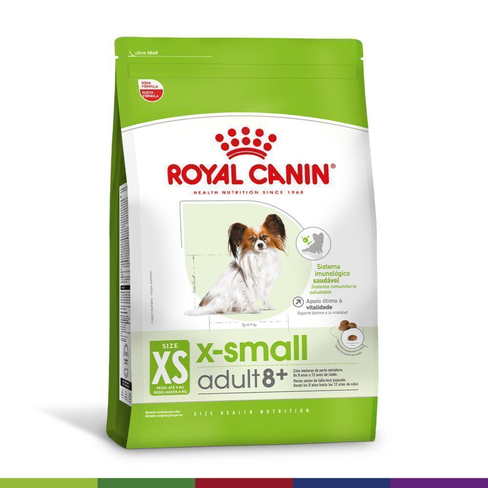 Ração Seca Royal Canin X-Small Adult 8+ para Cães Adultos e Idosos de Porte Miniatura com 8 Anos ou mais - 1 Kg