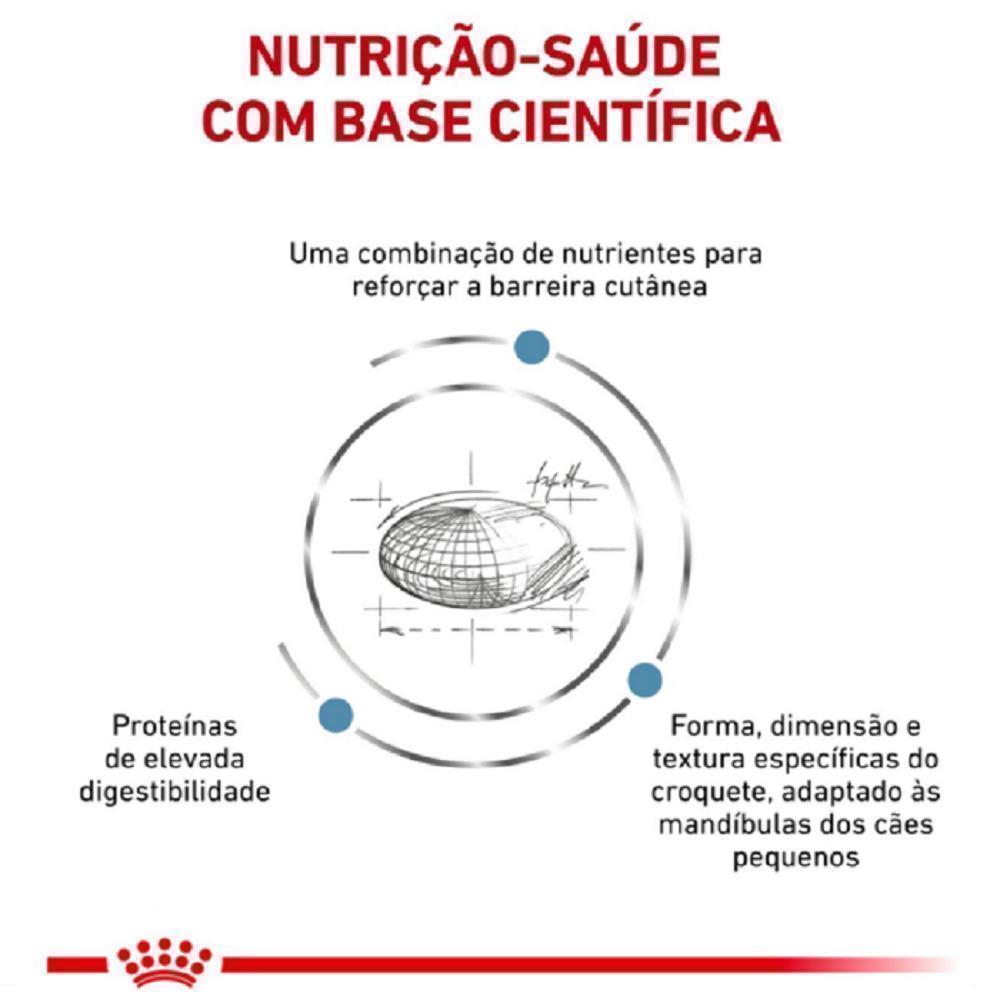 Ração Seca Royal Canin Veterinary Diet Skin Care Small Dog para Cães Adultos de Porte Pequeno com Sensibilidades de Pele - 2 Kg