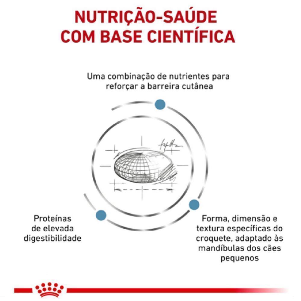Ração Seca Royal Canin Veterinary Diet Skin Care Small Dog para Cães Adultos de Porte Pequeno com Sensibilidades de Pele - 7,5 Kg