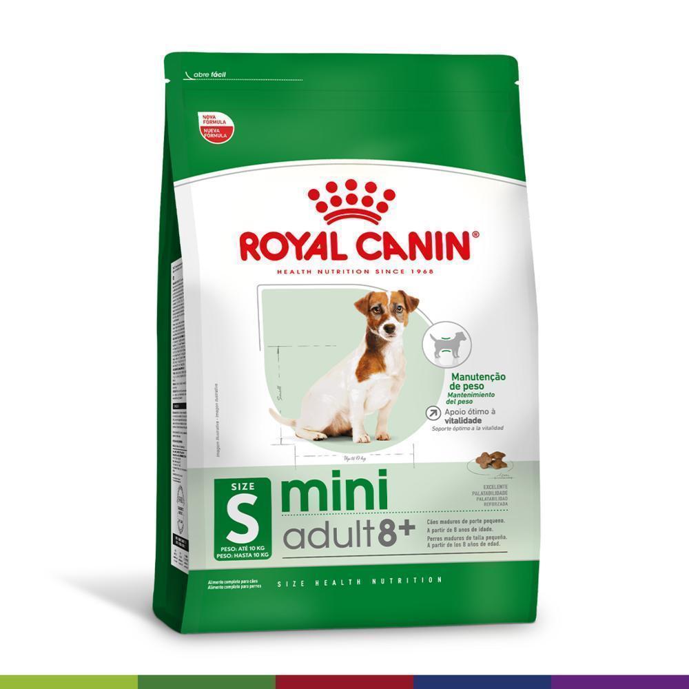 Ração Seca Royal Canin Mini Adult 8+ para Cães Adultos de Porte Pequeno com 8 Anos ou mais - 1 Kg