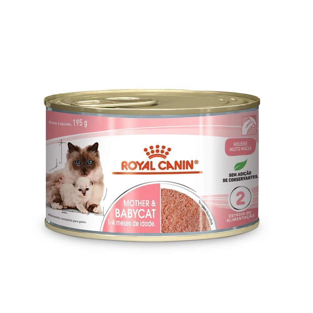Ração Úmida Royal Canin Lata Mother & Babycat Instinctive para Gatas gestantes/lactantes e Gatos Filhotes - 195 g
