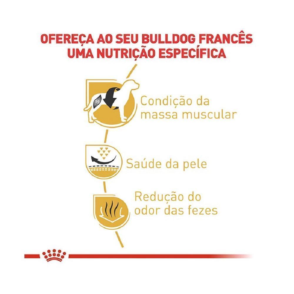 Ração Seca Royal Canin para Cães Adultos da Raça Bulldog Francês - 2,5 Kg