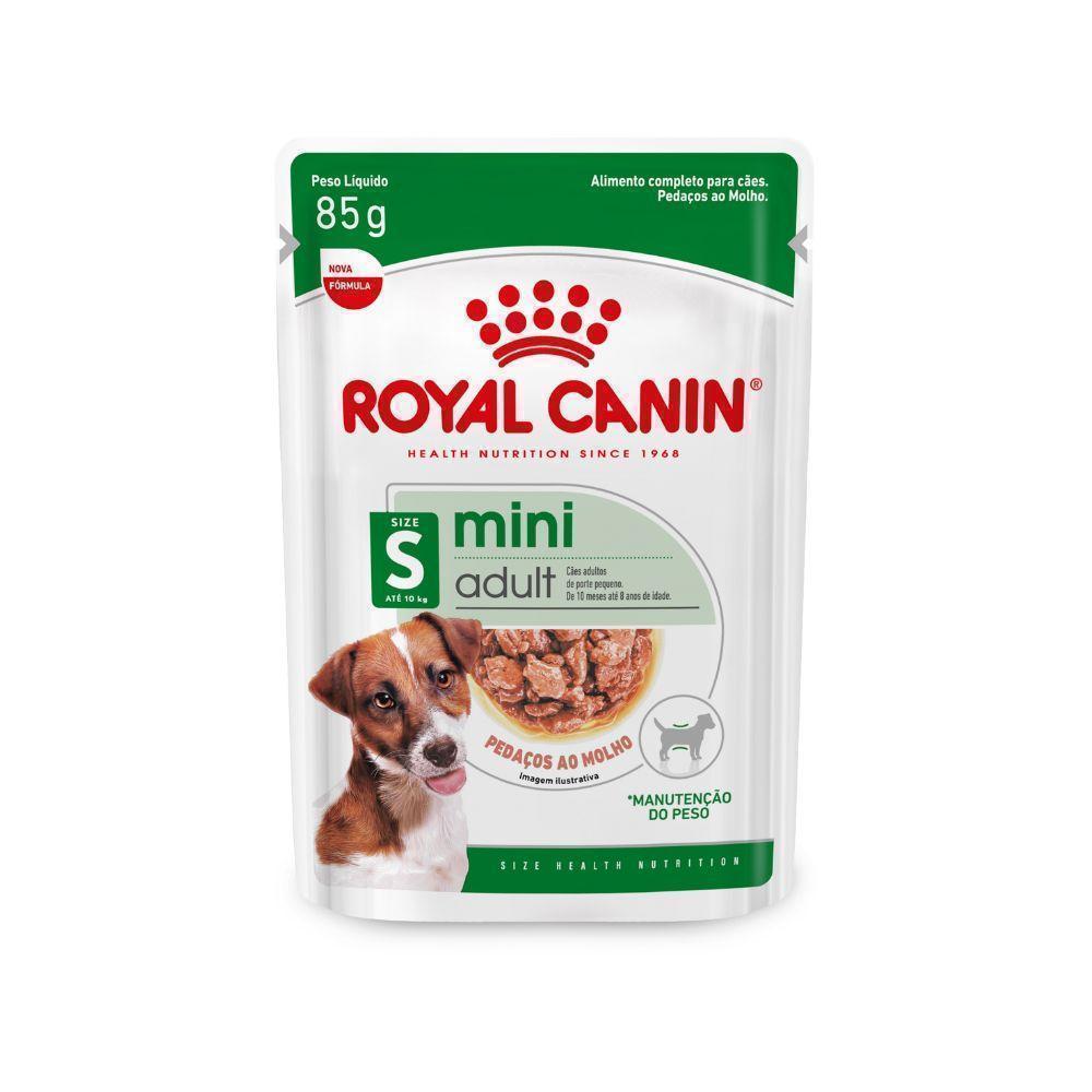 Ração Úmida Royal Canin Sachê Mini Adult para Cães Adultos de Porte Pequeno - 85 g