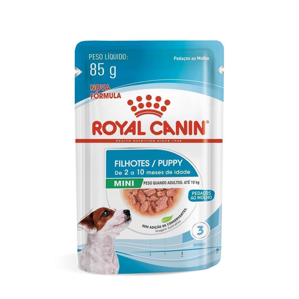 Ração Úmida Royal Canin Sachê Mini Puppy para Cães Filhotes de Porte Pequeno - 85 g