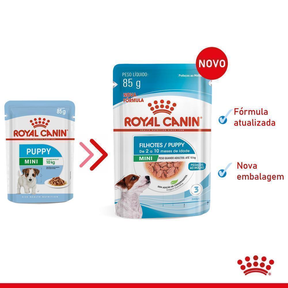 Ração Úmida Royal Canin Sachê Mini Puppy para Cães Filhotes de Porte Pequeno - 85 g
