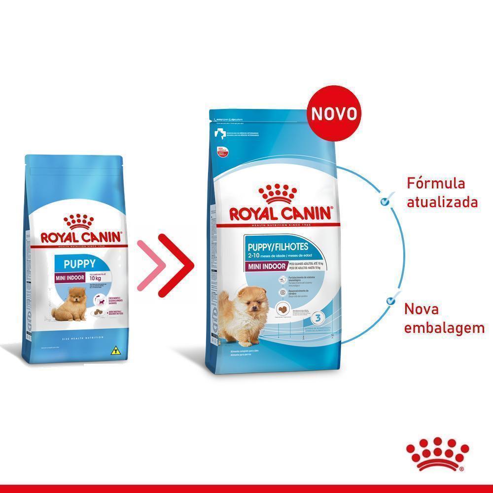 Ração Seca Royal Canin Mini Indoor Puppy para Cães Filhotes de Porte Pequeno- 2,5 Kg