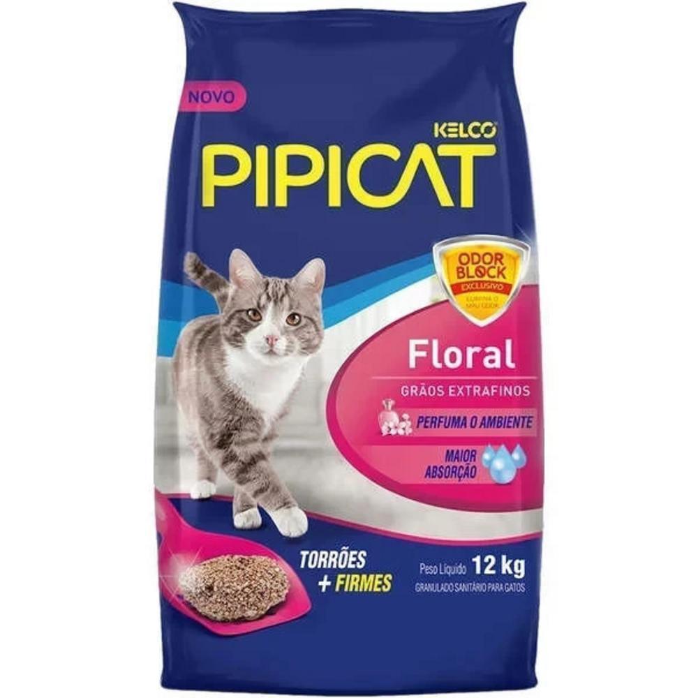 Areia Sanitária Pipicat Floral Granulado Extrafino Kelco 4kg