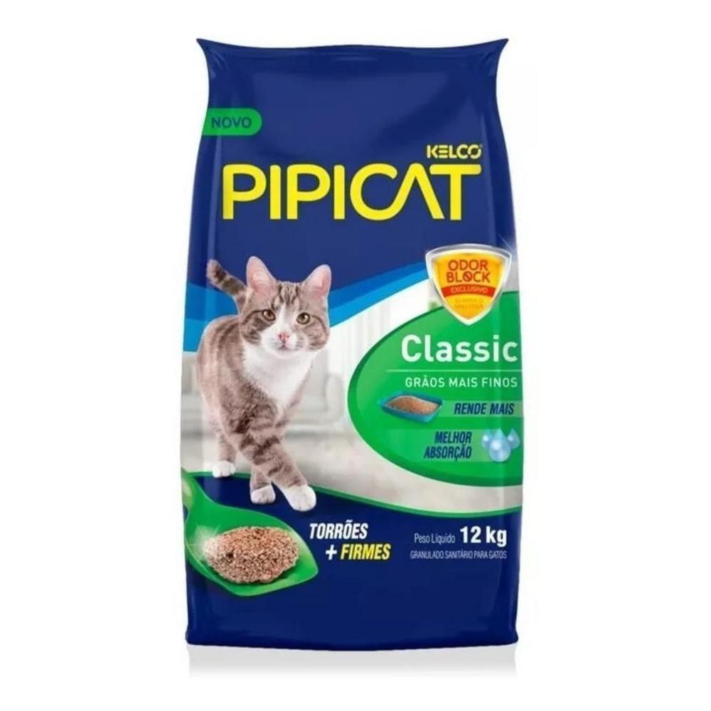 Areia para Gato Pipicat Classic 12kg